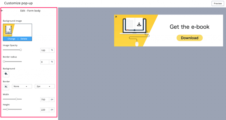 Zoho MarketingHub ポップアップ10