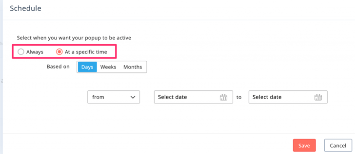 Zoho MarketingHub ポップアップ23