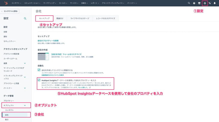 HubSpotのオブジェクトとプロパティ03