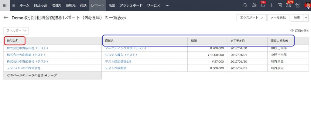 Zoho CRMの「レポート」機能の概要とできることの画像8