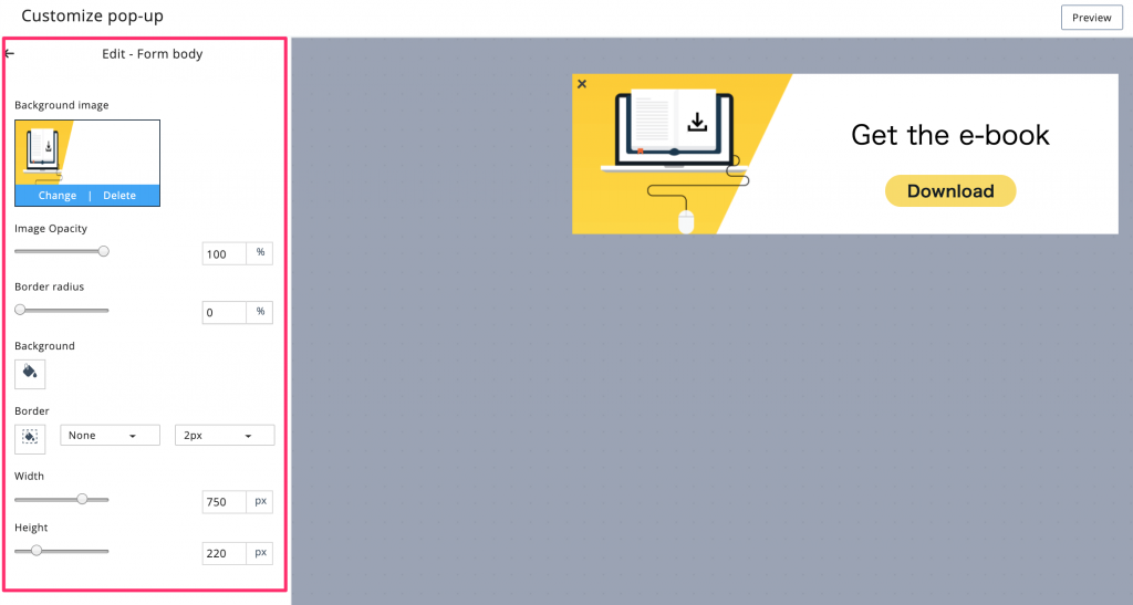 Zoho MarketingHub ポップアップ10