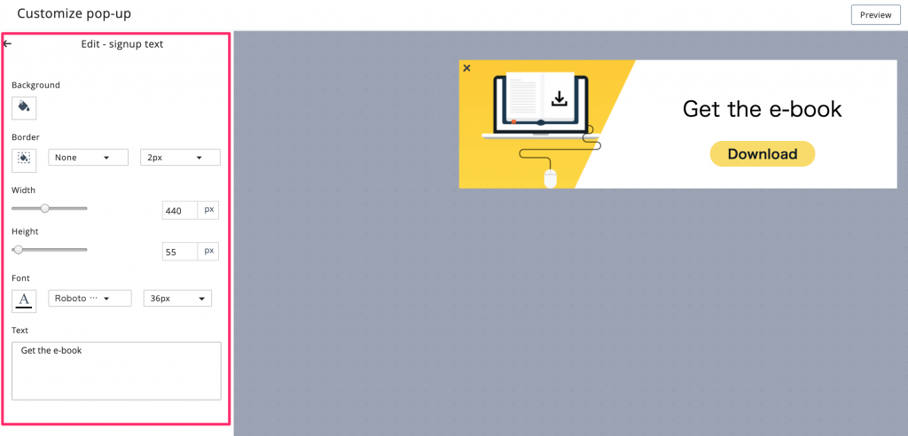 Zoho MarketingHub ポップアップ11