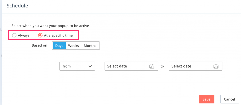 Zoho MarketingHub ポップアップ23